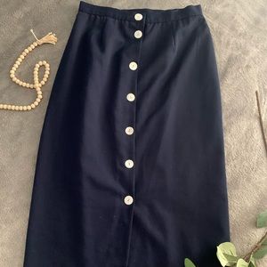 Vintage retro office penicillin midi skirt
